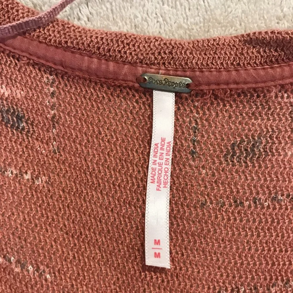 Free People No Matter What top, Moody Combo (dusty pink) size M - Picture 5 of 10